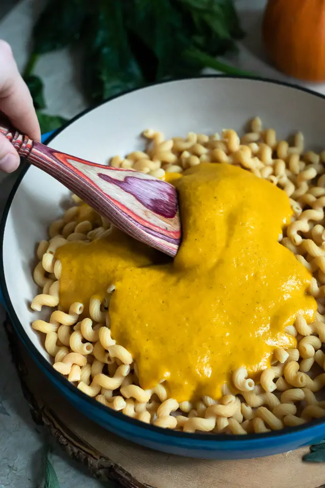 Pumpkin Sauce over pasta to be poured