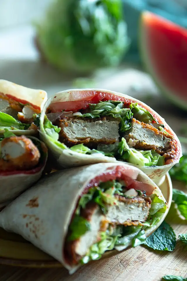 a veggie wrap