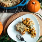 Baked Pumpkin Pasta on a plate