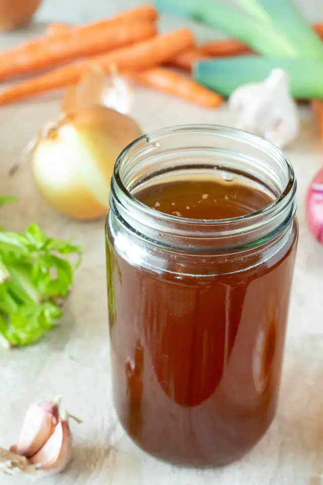 a jar of veggie broth