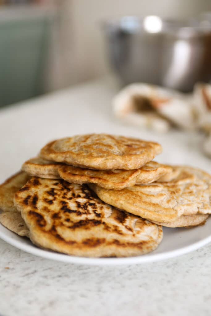 a plate of pancakes on a plate