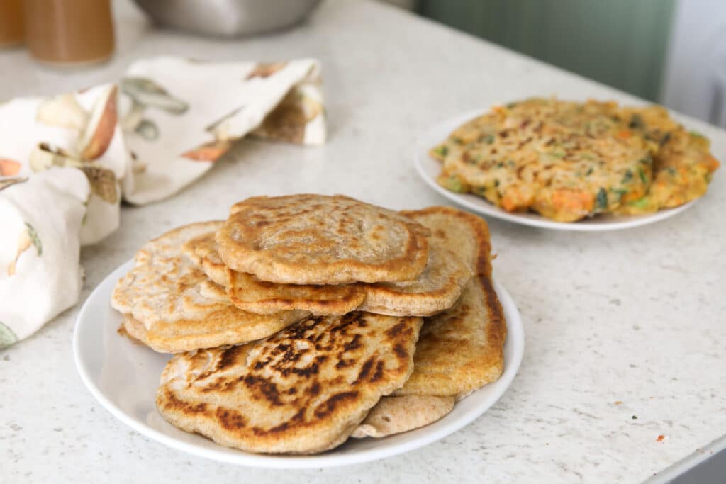 a plate of pancakes on a plate